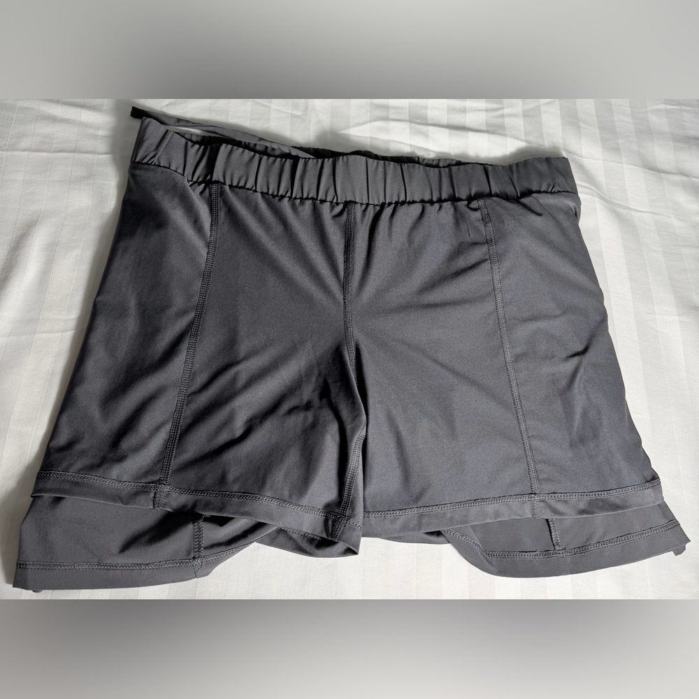 Charcoal Gray Casual Mini Skirt - Picture 6 of 9